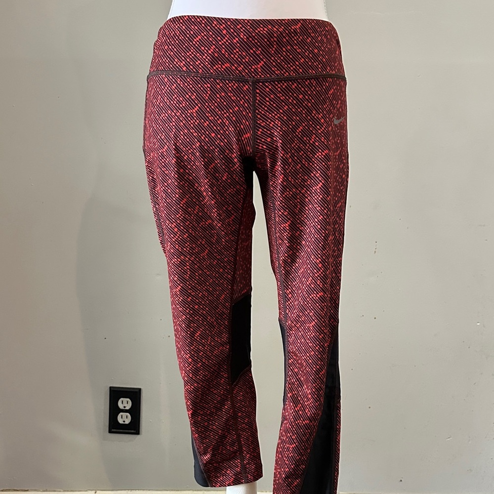 Nike Red and Black Leggings